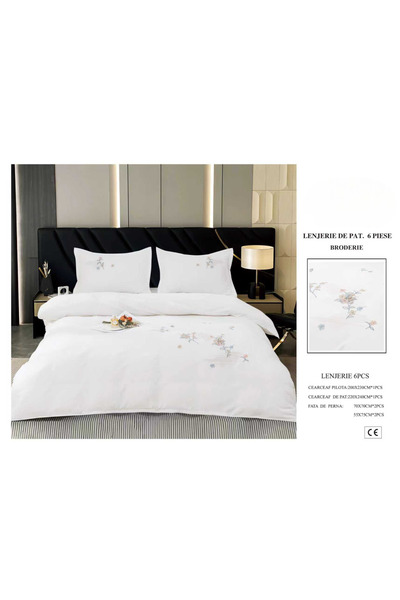 Set Premium bed linen – 6 pieces, fine embroidery
