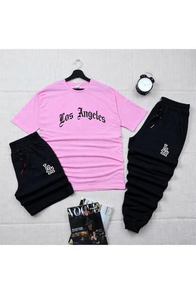 orwen life est. 2022 Unisex Los Angeles Printed Oversize T-Shirt + La Sweatpa...