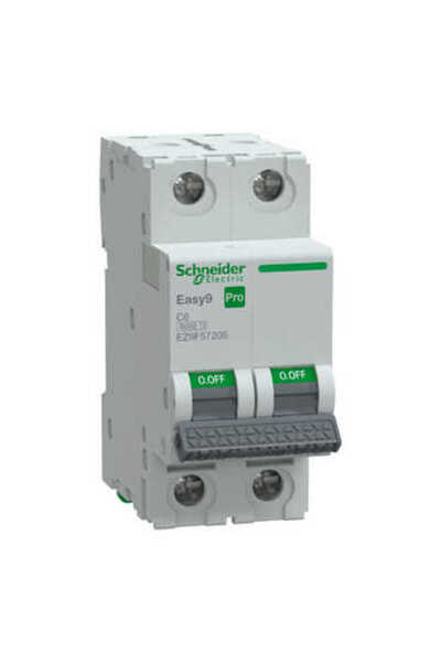 Schneider Electric EZ9F57206 - Easy9 Pro 2P C 6A MCB 6000A