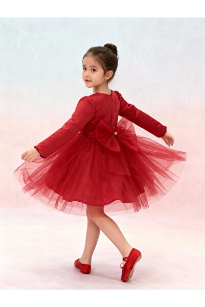 Lunas tekstil Rochie simplă pufoasă din țesătură de tul satinat