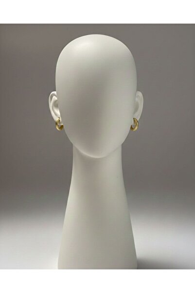 Butik Kadın Gold Çelik Küçük Halka Küpe - Kararmaz Minimalist İnce Tasarım