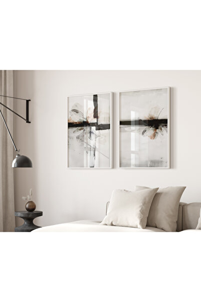 TekTablo 2 Parça Çerçeveli Ahşap Tablo Seti