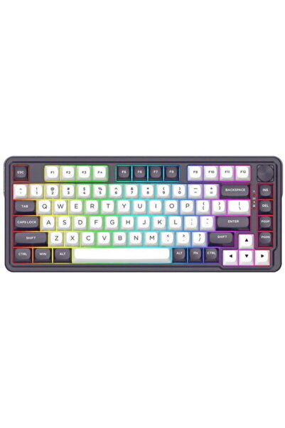 REDRAGON Tastatură Finke, LED RGB, USB/Bluetooth, Mecanică, Alb-Negru