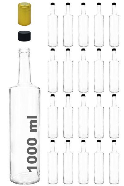 Afracam 1000 ml Şeffaf Dorika Yuvarlak Model 1000 cc Sızdırmaz Kapaklı ve Kap...