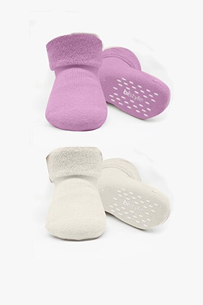 BUDİ HOME Bistyle 2-Piece Towel Socket Non-Slip Basic Girl 10507 Dried Rose