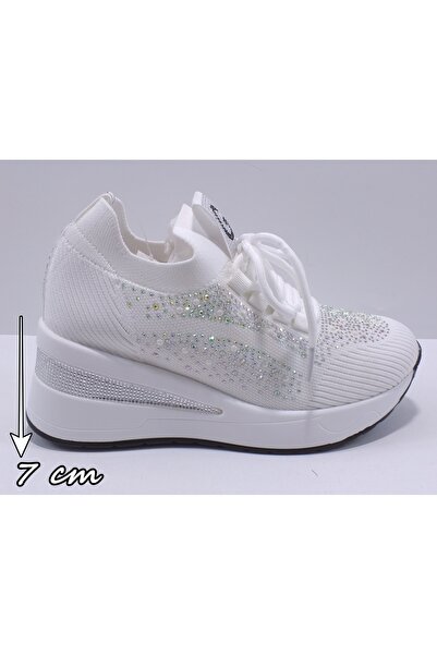 Guja 26Y310 Dolgu topuk taşlı triko ayakkabı