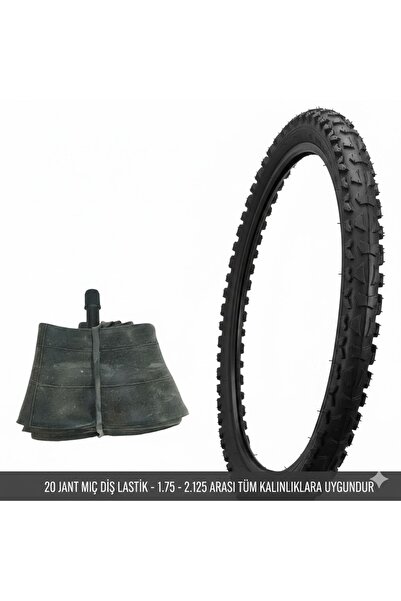 güçlü bisikletmotosiklet 20 Jant Bisiklet İç Dış Lastik Seti - 20x1.75/2.125 ...