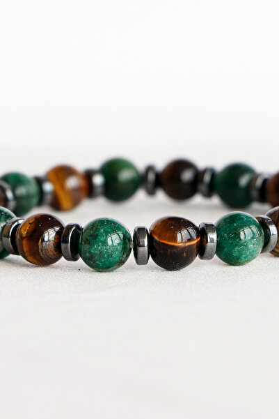 biuti سوار مطاطي من حجر الليبيدوليت الطبيعي والهيماتيت مقاس 8 مم، هدية عيد الحب