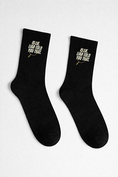 AYDESİGN Ilya Rozanov 81 Heated Rivalry Black Cotton Tennis College Socks