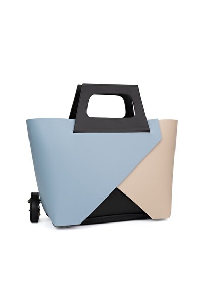 Posete Fagaras Mathilda Leather Purse - Blue, Genuine Leather Office Bag, Han...