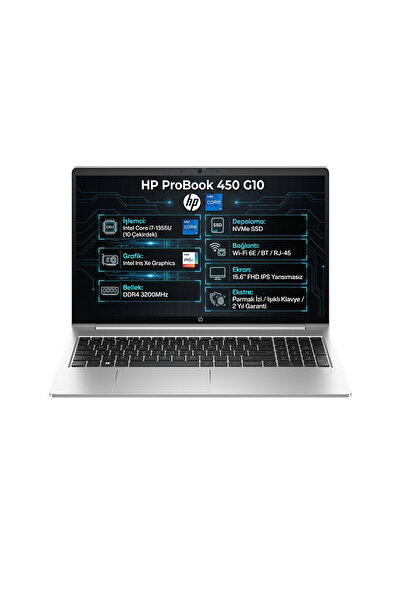 HP ProBook 450 G10 Intel Core i7-1355U 16GB 512GB SSD 15.6" FHD Freedos Lapto...