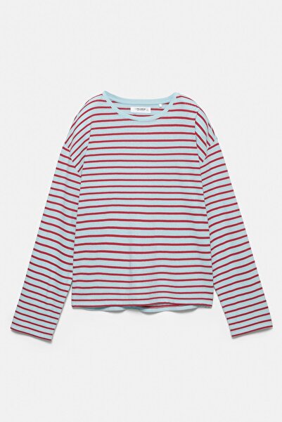 Pull & Bear Çizgili uzun kollu t-shirt