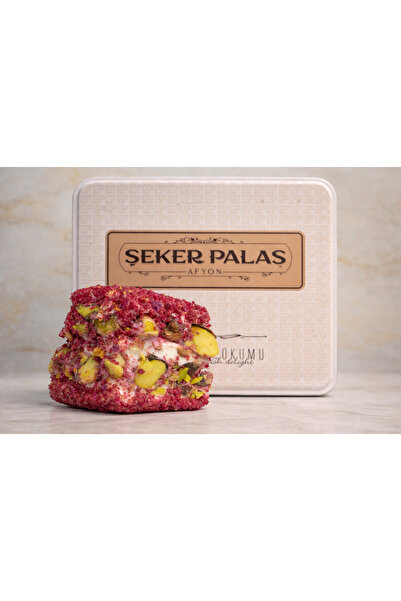 ŞEKER PALAS AFYON Frambuazlı antepfıstıklı kadife kekli baklava lokum(300gram)