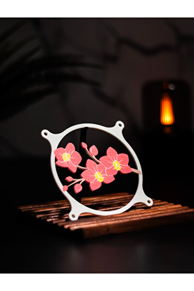 SZD Design Computer Case Fan Grille with Orchid Flower Design