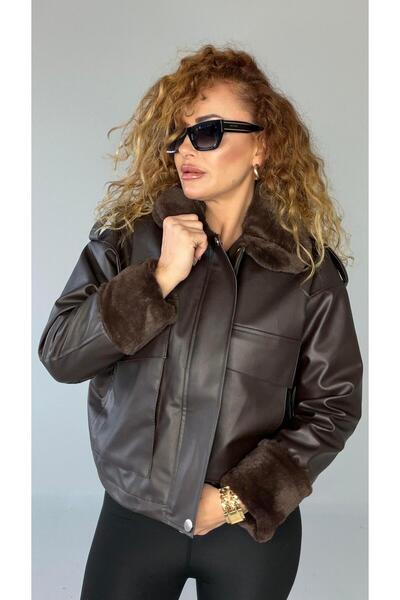 MDL Peluş Detay Cepli Deri Mont 2265