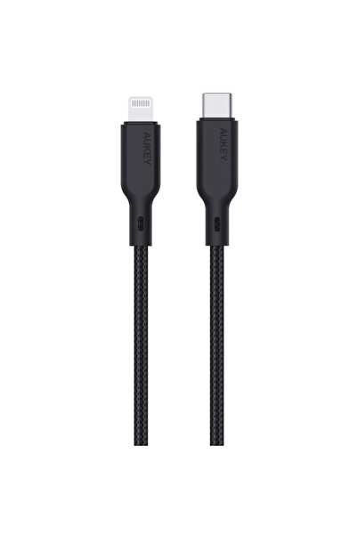 AUKEY Cablu de iluminare USB Type-C la USB, 1,2 m, 480 Mbps, 87 W, împletit, ...
