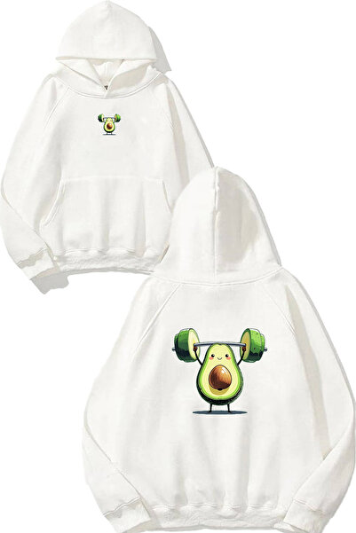 VSRN Φούτερ με κουκούλα Halterci Avocado Design με στάμπα, σε μεγάλο μέγεθος,...