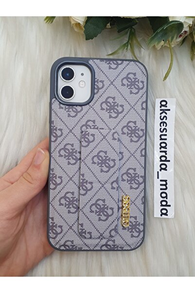 ZB Aksesuarda Moda حافظة GUES الفاخرة المتوافقة مع هاتف iPhone 11 مع حامل