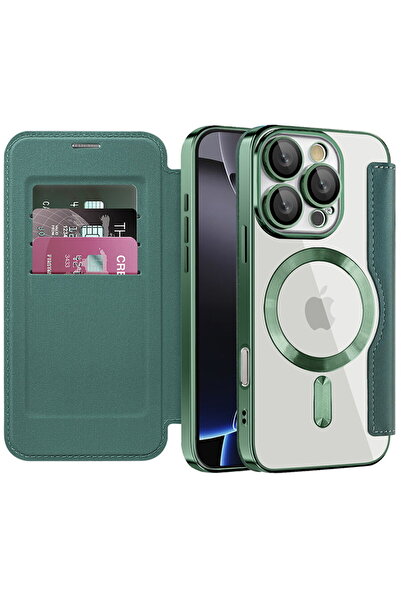 Techsuit SmartMag Book Case for iPhone 16 Pro Max - Green