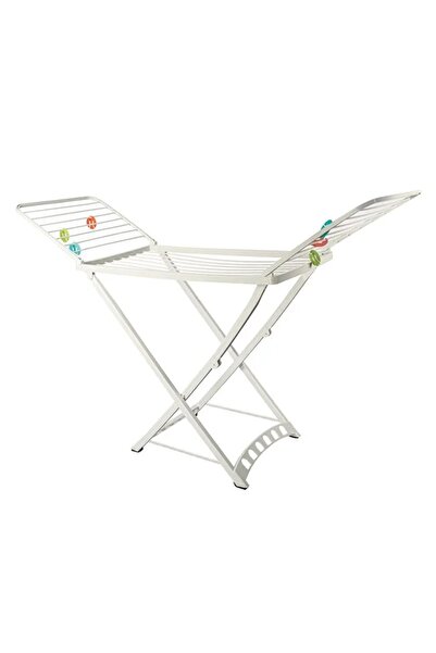 ELITECOMMERCEMARKET White Plastic Clothes Dryer with 4 Colored Clips for Sock...