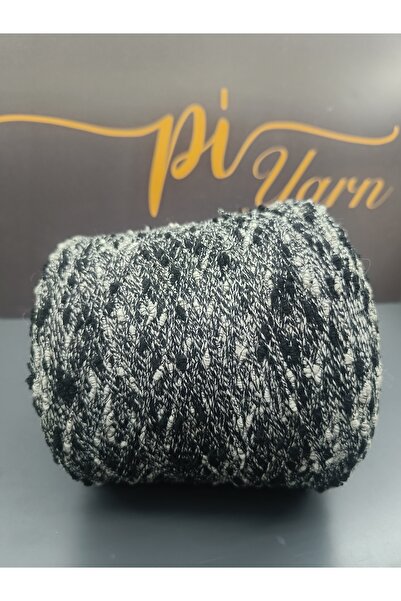 Pİ Yarn خيط فاشون ميل إيكرو-أسود 200 جرام