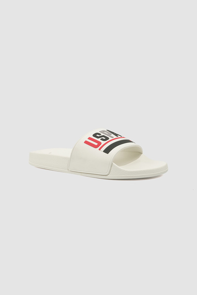 U.S. Polo Assn. Men's White Signature Slides – Effortless Style Meets Ultimat...