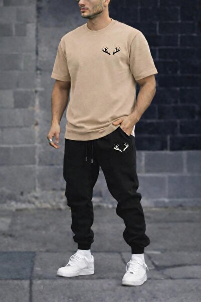 zeag SET DE TRICOU ȘI PANTALONI DE TRENING CU IMPRIMEU DEER HOONS PENTRU BĂRBAȚI