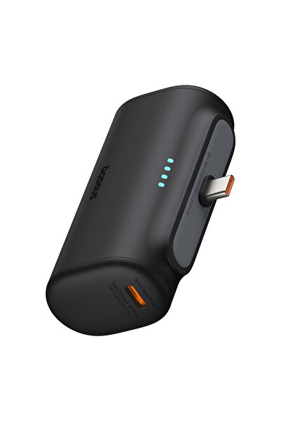 Baseus Baterie externă, 5000 mAh, 20 W, design compact, cablu tip C inclus, p...