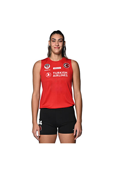 Sportive Türk Hava Yolları Kadın Kırmızı Voleybol Forması 20250807001-KRMZ