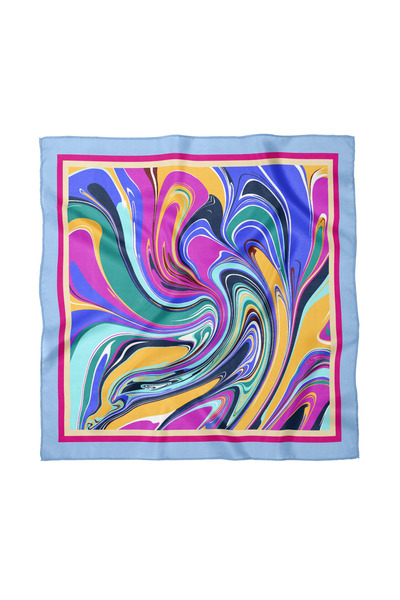 Sultan İpek Artistic Patterned Scarf / Bandana 50X50Cm