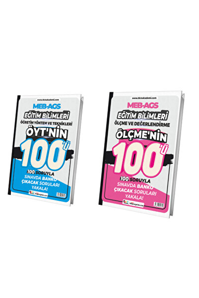 TKM Akademi 2026 MEB-AGS Eğitim Bilimleri Soru Fasikülü 2’li Set (100+100 Ban...