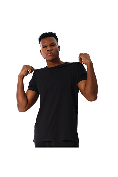 Sportive Seto Erkek Siyah Günlük Stil T-Shirt 25YE002-SYH