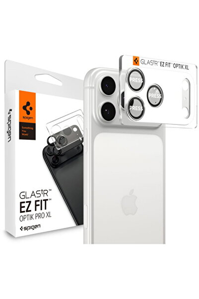 Spigen Camera Film for iPhone 17 Pro Max - Glas.tR Optik EZ Fit Pro XL - Silver