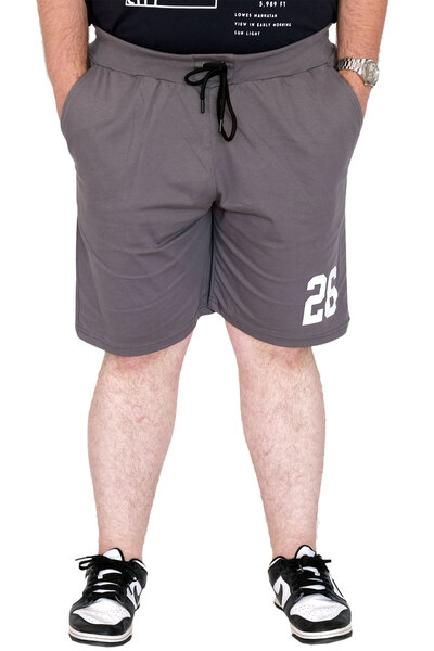 ModeXL Fashion XL Large Sizemen's Shorts 26 Printed 25301S Smoked