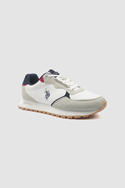 U.S. Polo Assn. Men's White Classic Low-Top Sneakers,Lightweight Casual Shoes...