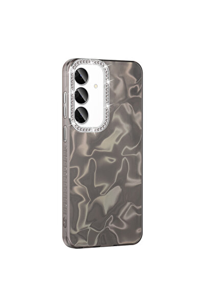 Apsuwa حافظة سامسونج جالاكسي S25 FE من السيليكون مع تفاصيل حجرية لامعة