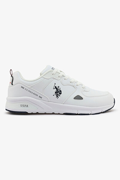 U.S. Polo Assn. حذاء رياضي أبيض للرجال - حذاء خفيف الوزن وجيد التهوية ومريح