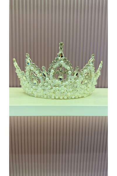 BYYEŞO Pearl Embellished Design Crown