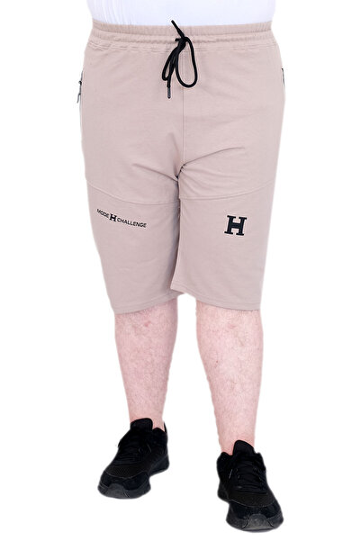 ModeXL Mode XL Large Size Men's Shorts 2 Threaded Threaded Pieces U25504 Gray