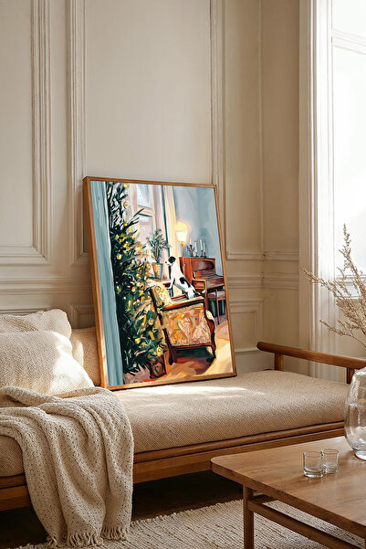 Dekorsiahome Tablou dintr-o singură bucată cu ramă din lemn TK2687