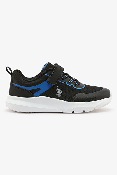 U.S. Polo Assn. Kids Black Low-Top Casual Sneakers with Velcro Strap - Sleek ...