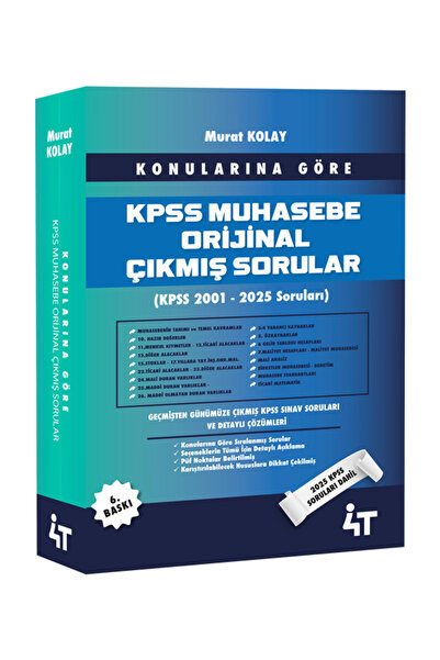 4T YAYINEVİ Konularına Göre KPSS Muhasebe Çıkmış Sorular (2025 DAHİL)