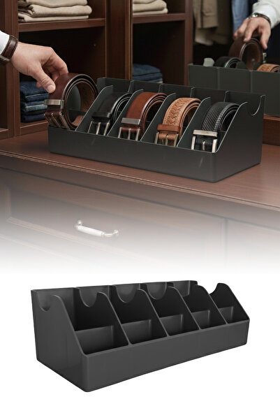 omilife Organizator cu 10 compartimente pentru curele, șosete, cravate, bijut...