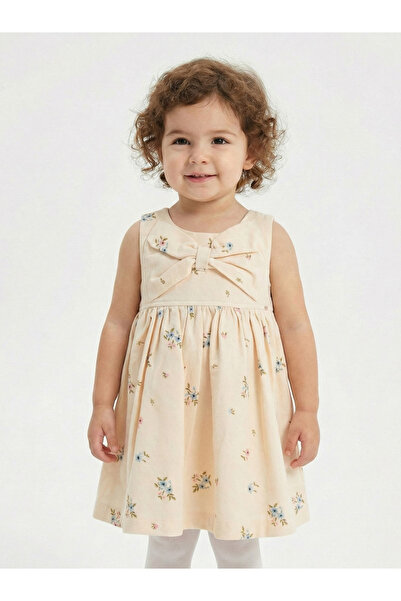 NK 71602 Spring Baby Girl Dress Cream