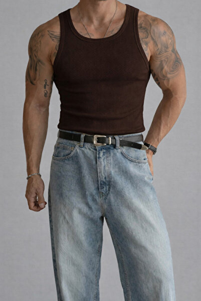 YAKAMEL Men's Standard Fit Normal Cut Tissue Flexible Thick Straps Sports Tan...