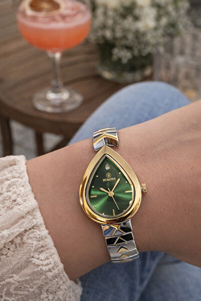 Homies ساعة يد نسائية بسوار من الفولاذ مع علبة هدايا خاصة وسوار هدية. HMT2703...