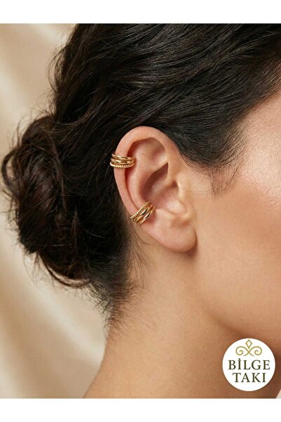 Bilge Takı Vip Gold Color Cartilage Steel Earrings, Xuping Steel Earrings, Mo...