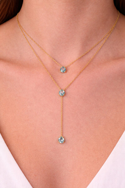 Shemora قلادة من الفولاذ بتفاصيل حجرية على شكل ماركيز