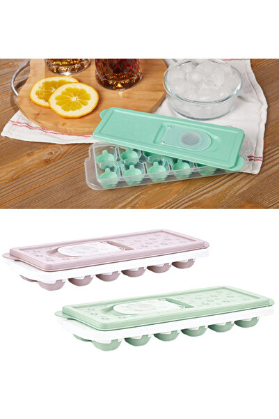 HCB EV AKSESUARLARI 1 Adet Çoklu Silikon Kapaklı Buzluk, Bas Çıkar Buzluk 12'li