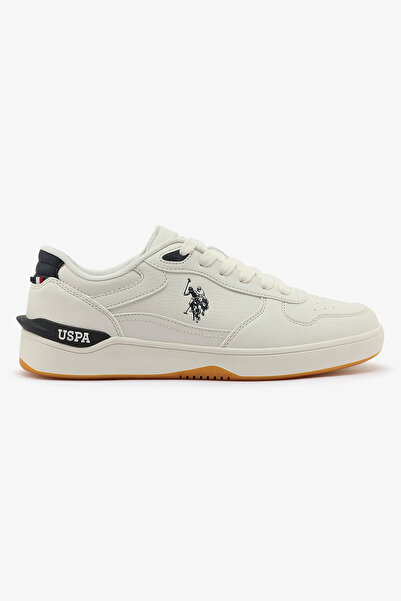 U.S. Polo Assn. Men's White Sneakers - Classic Design with Accents, Comfortab...